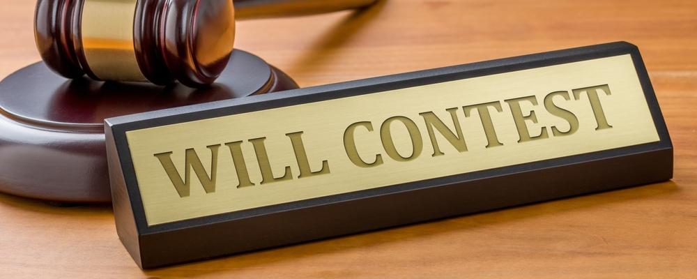 Will Contest Sign with gavel